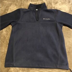 Columbia Dark Quarter Zip Blue Fleece Jacket
